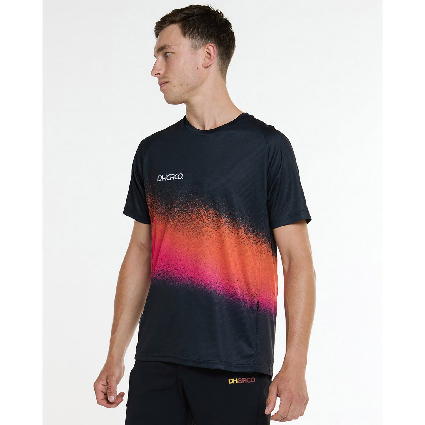 DHARCO BLACK SNAKE Camisola de manga curta Preto/Laranja