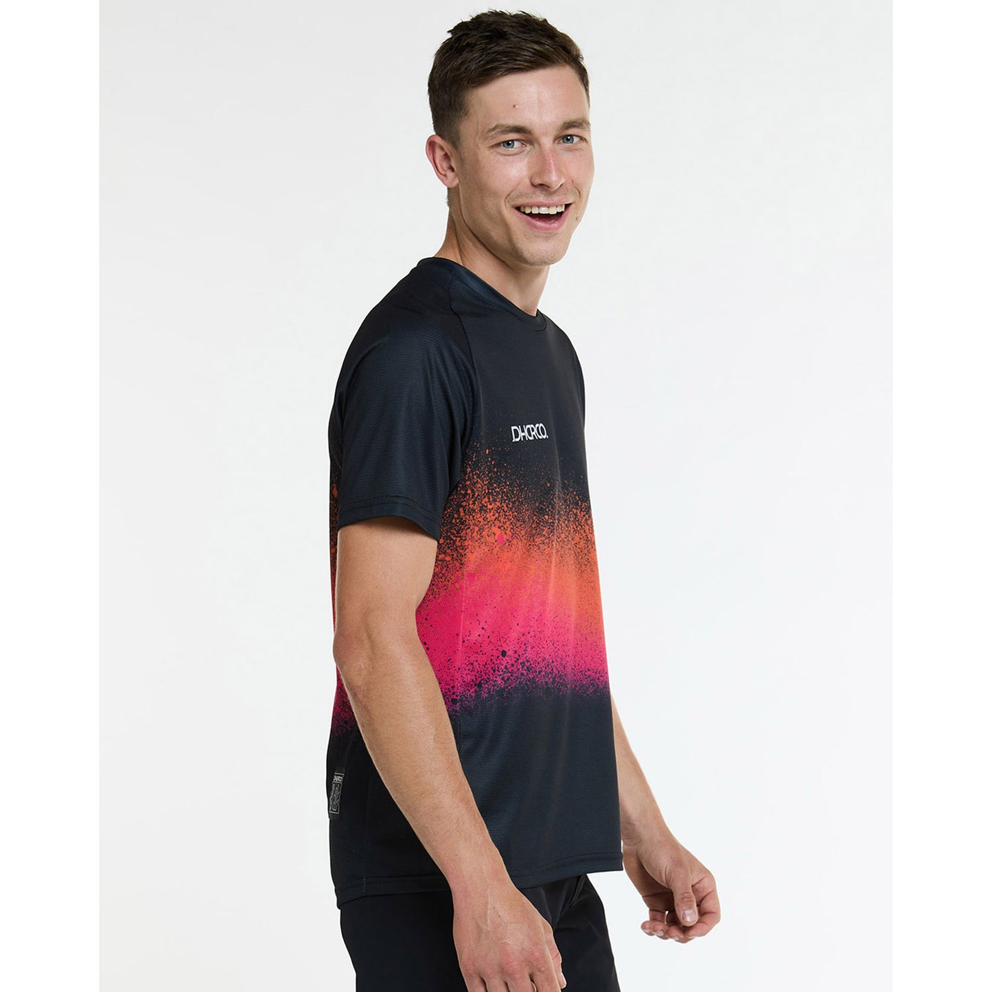 DHARCO BLACK SNAKE Camisola de manga curta Preto/Laranja