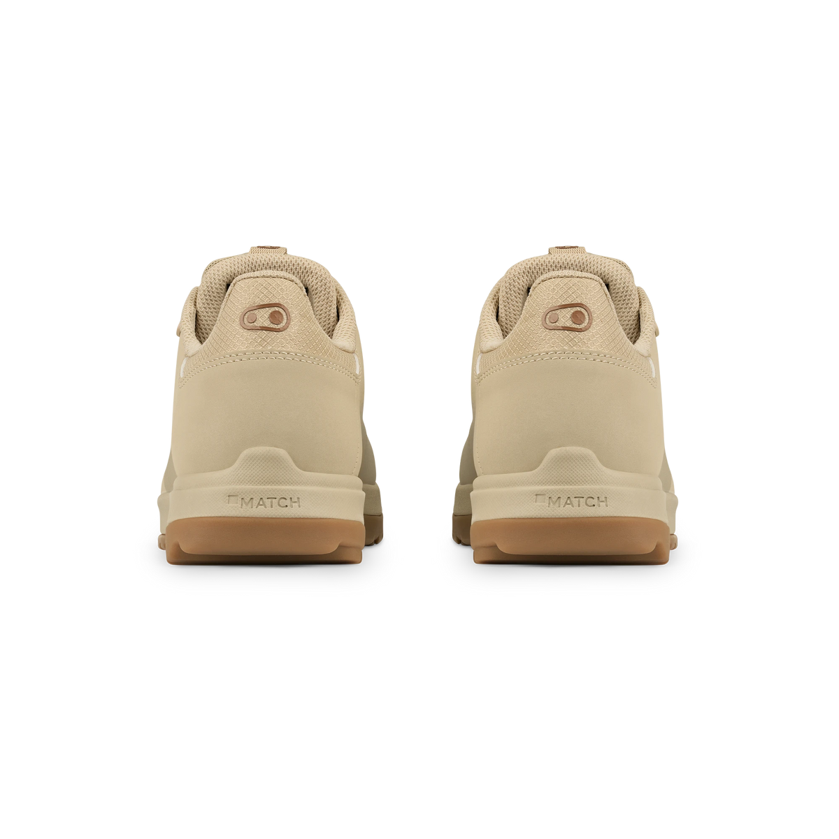 Sapatilhas de BTT CRANKBROTHERS MALLET TRAIL SPEED LACE CLIP Areia/Castanho/Borracha natural — vista traseira