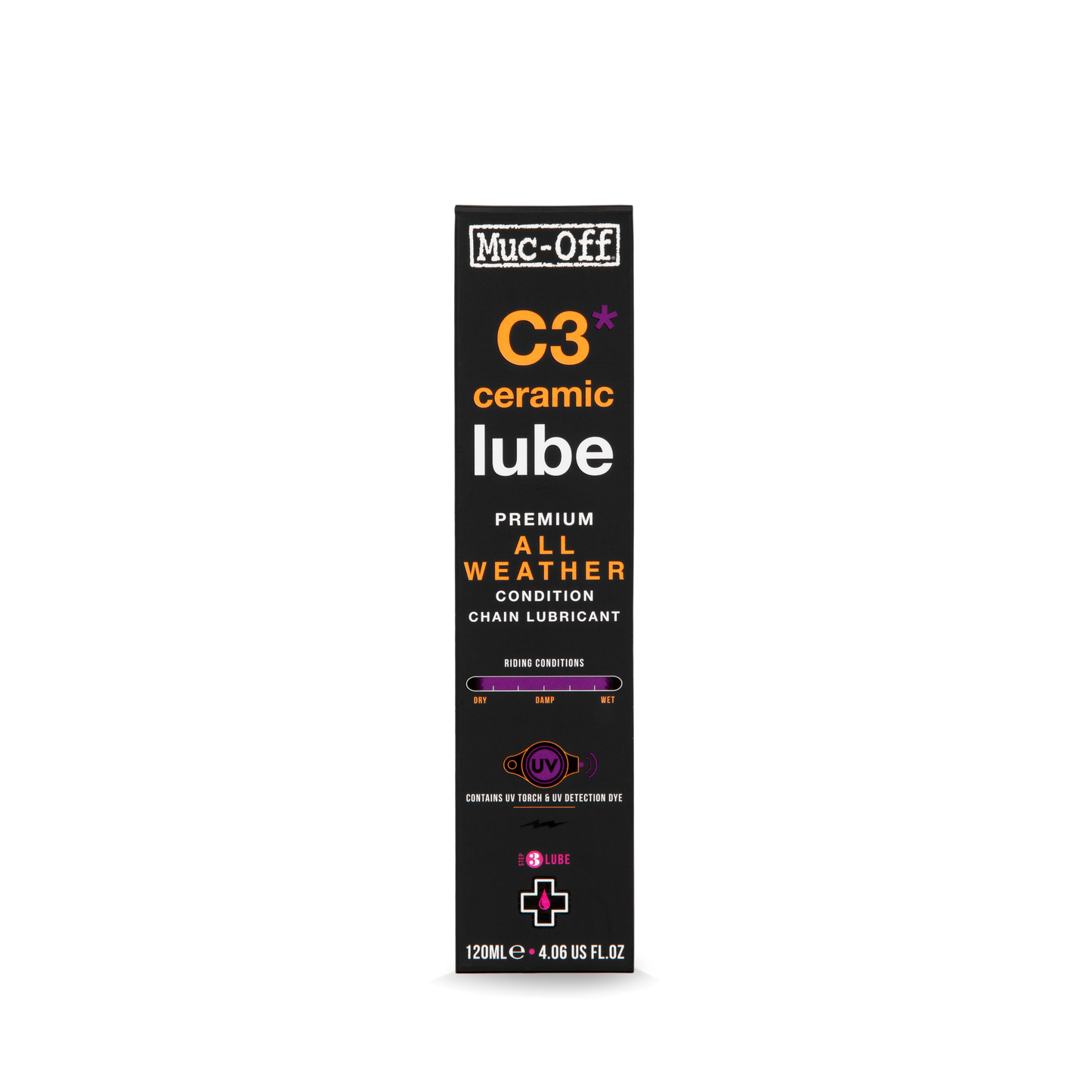 Lubrificante para cerâmica para todas as condições MUC-OFF C3 ALL WEATHER CERAMIC (120 ml)