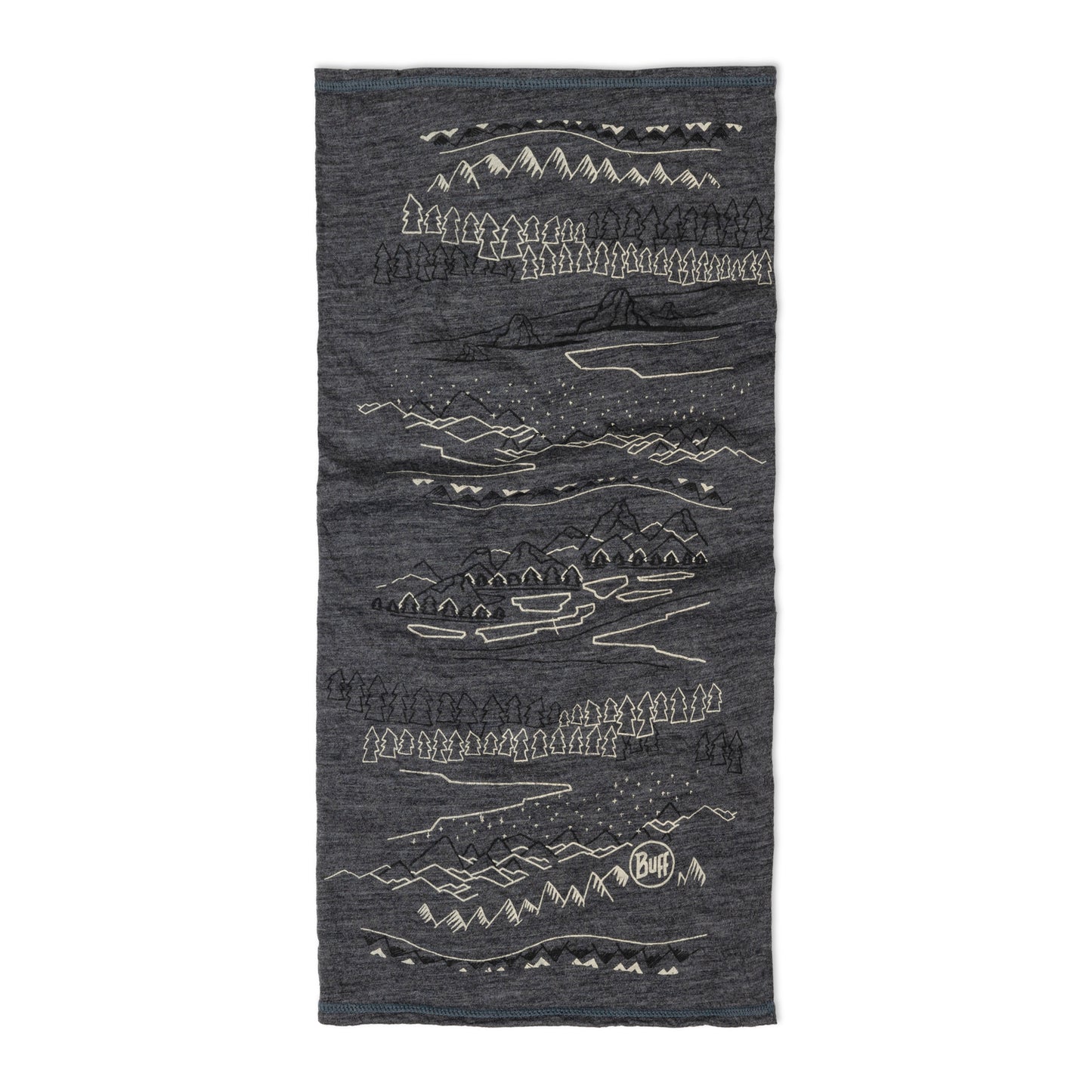 Gargantilha BUFF MERINO LIGHTWEIGHT PRINT Cinzento