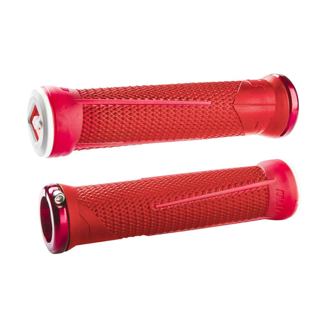 Grips ODI AARON GWIN Lock-On 135 mm Vermelho