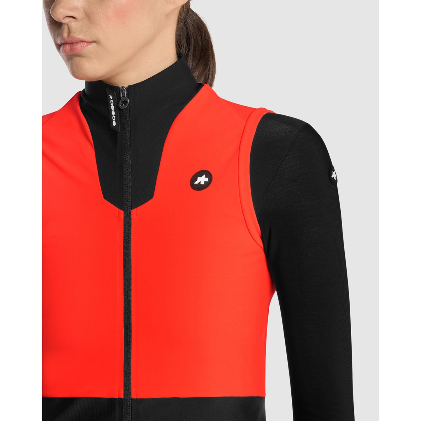 Casaco sem mangas ASSOS DYORA R S11 para mulher LollyRed
