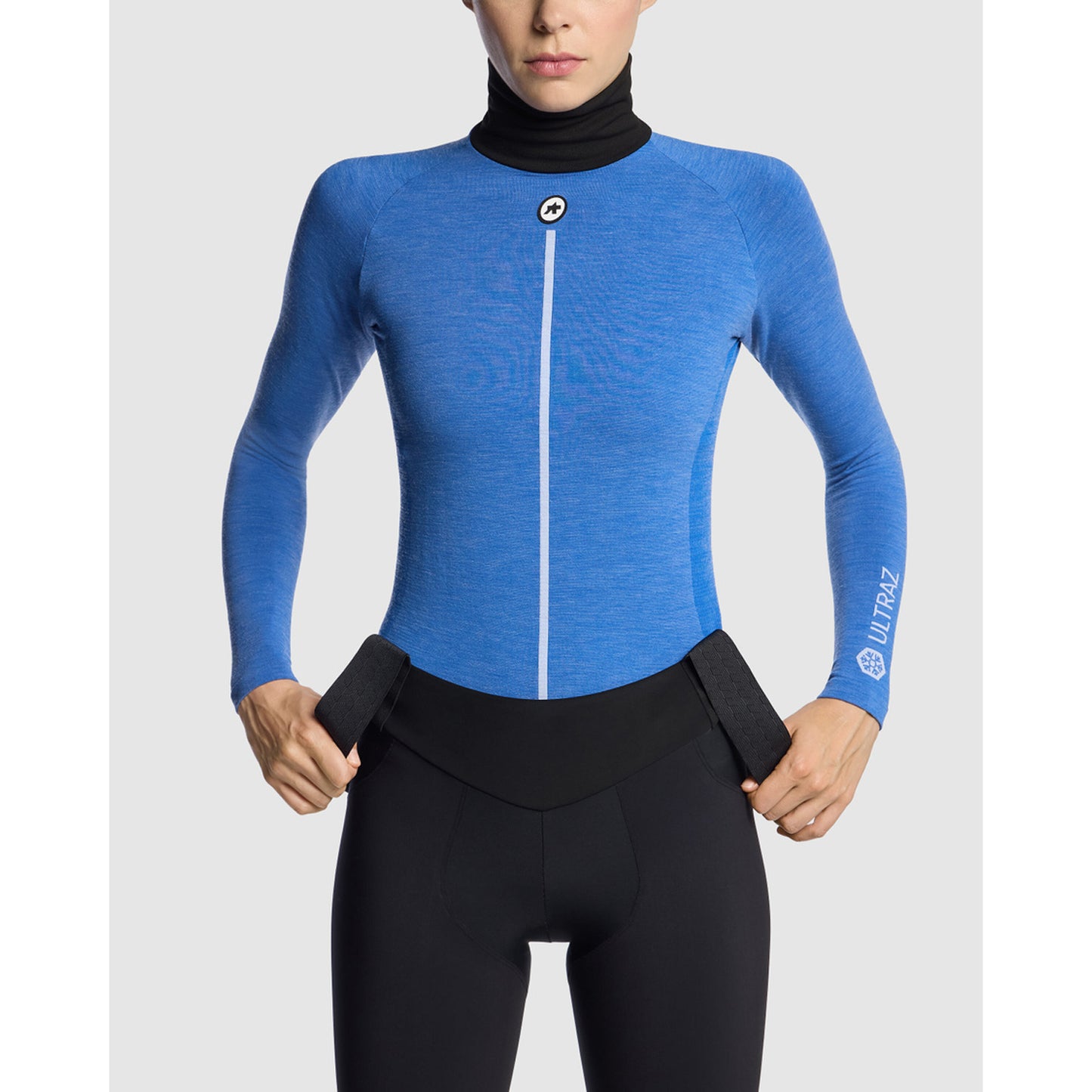ASSOS WOM UZ P1 Manga comprida para mulher Calypso Blu Roupa interior