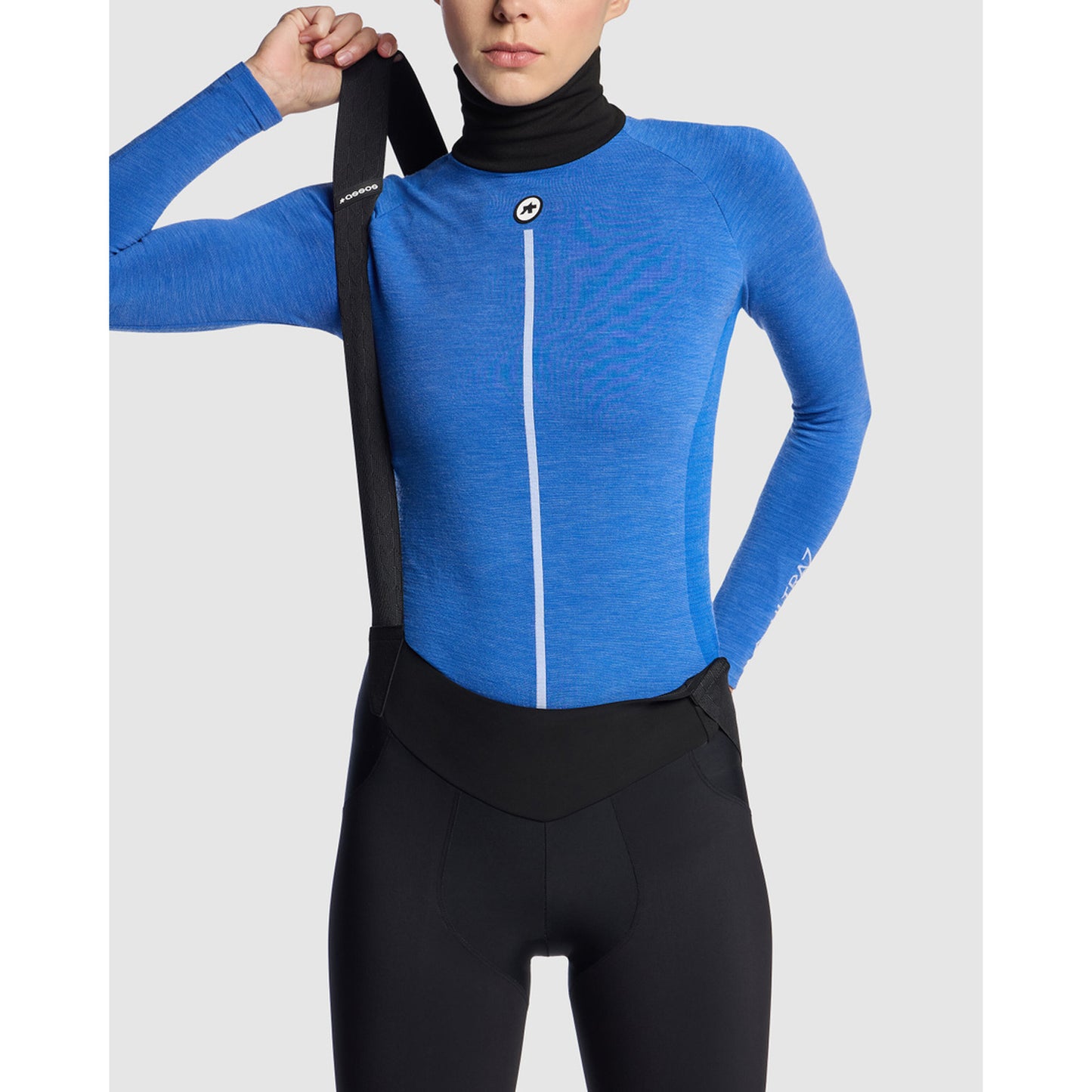 ASSOS WOM UZ P1 Manga comprida para mulher Calypso Blu Roupa interior