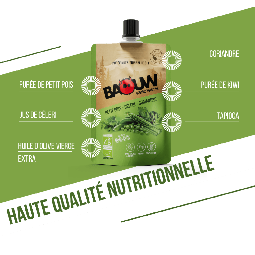 BAOUW Receita Energética Orgânica com Sal Puré de Ervilha, Aipo e Coentros (90g)