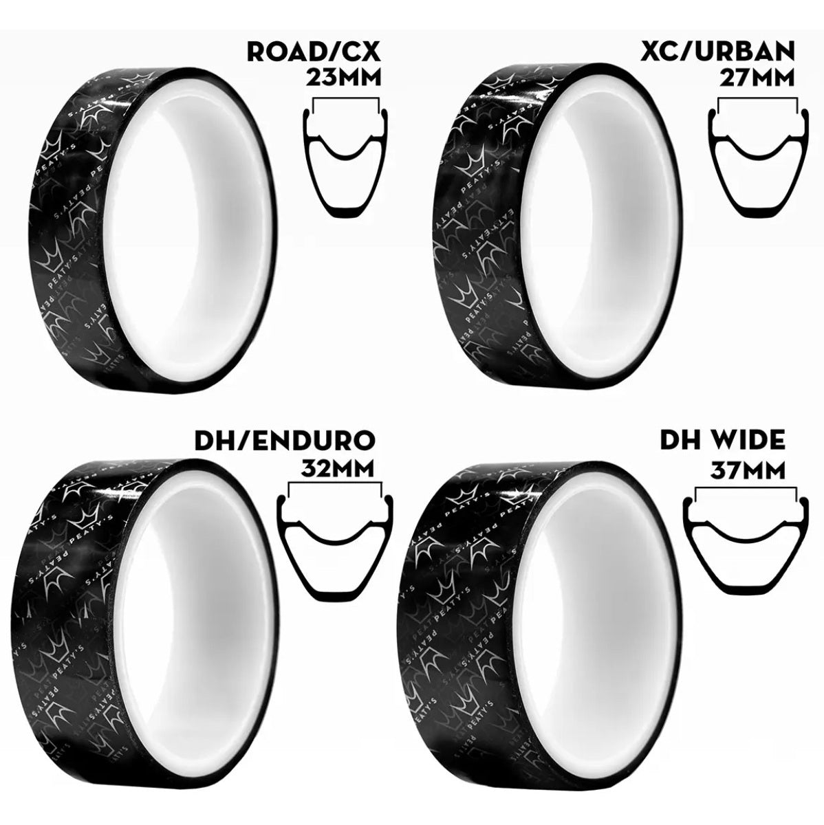 PEATY'S HOLESHOT RIM TAPE Fita adesiva para jantes sem câmara de ar (10 m)