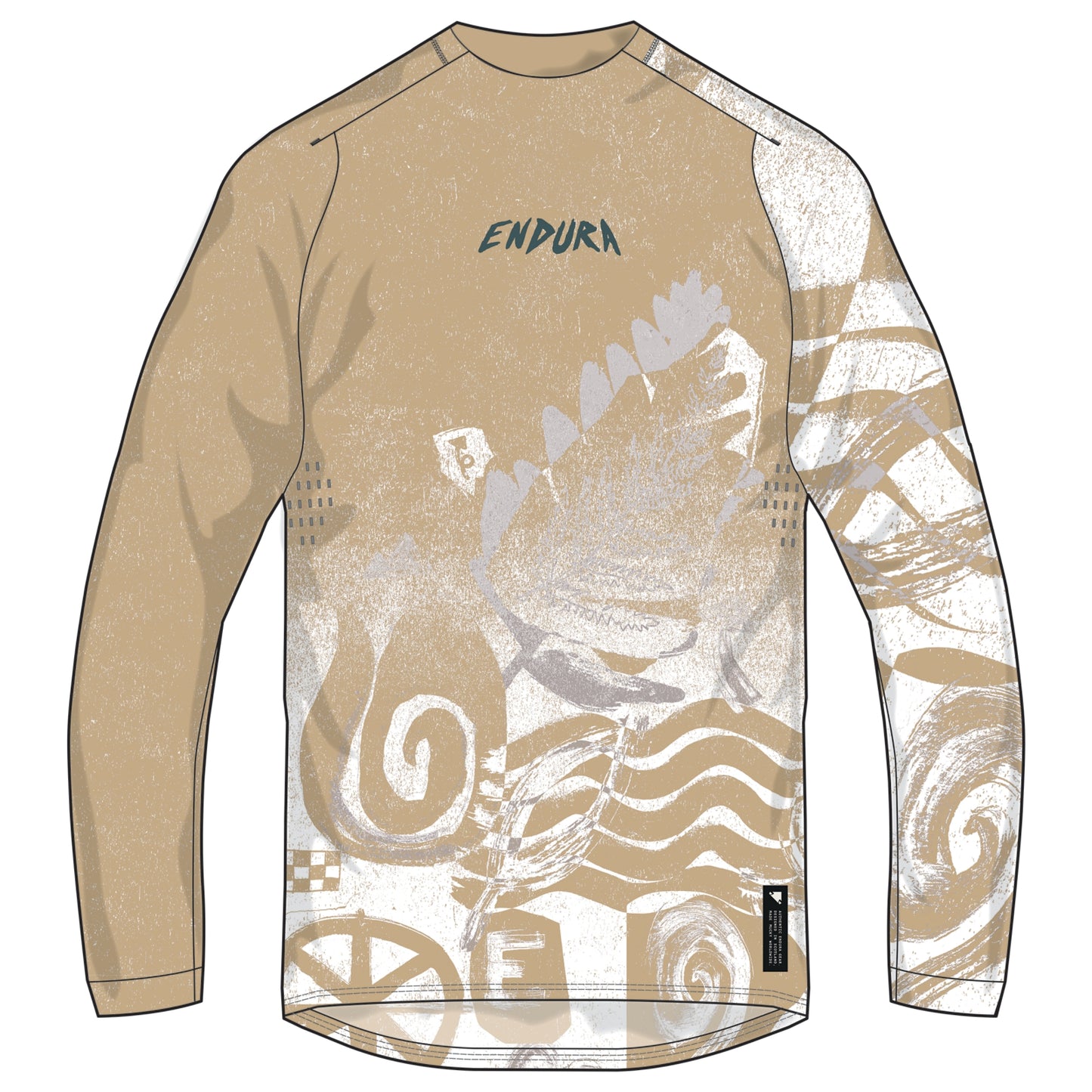 Camisa de manga comprida ENDURA SINGLETRACK PRINT Areia