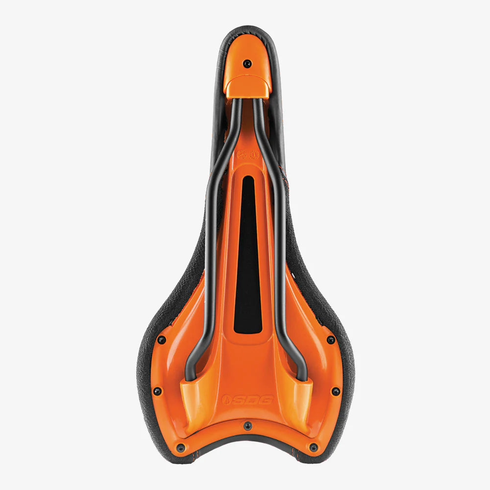 SDG RADAR MTN Rails Titanium-Aluminium Saddle Preto/Laranja