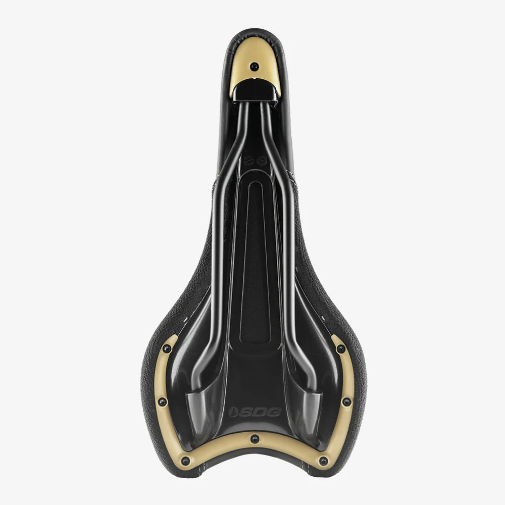 SDG RADAR MTN Rails Titanium-Aluminium Saddle Preto/Creme