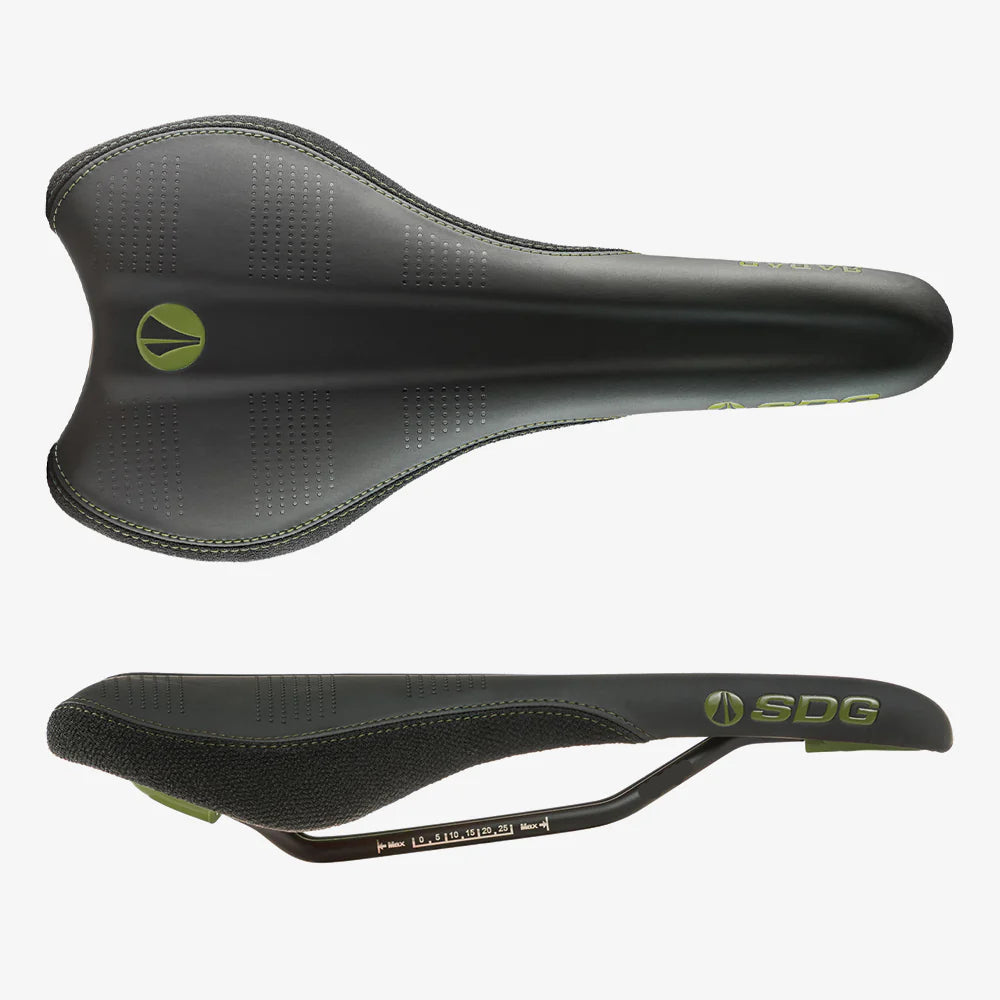SDG RADAR MTN Rails Cr-Mo Saddle Preto/Verde-azeitona