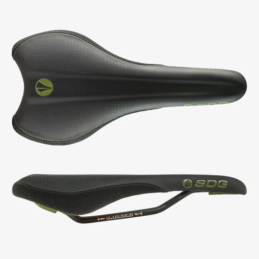 SDG RADAR MTN Rails Cr-Mo Saddle Preto/Verde-azeitona