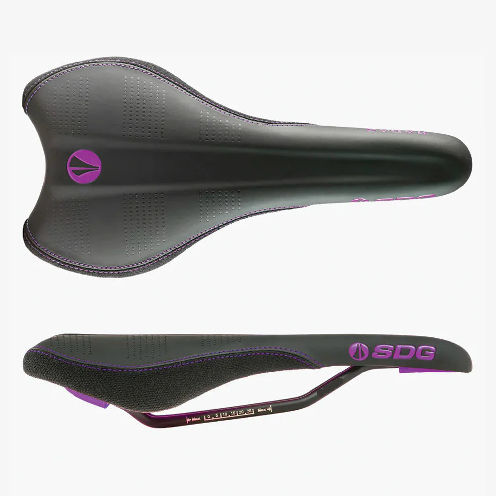 SDG RADAR MTN Rails Cr-Mo Saddle Preto/Púrpura
