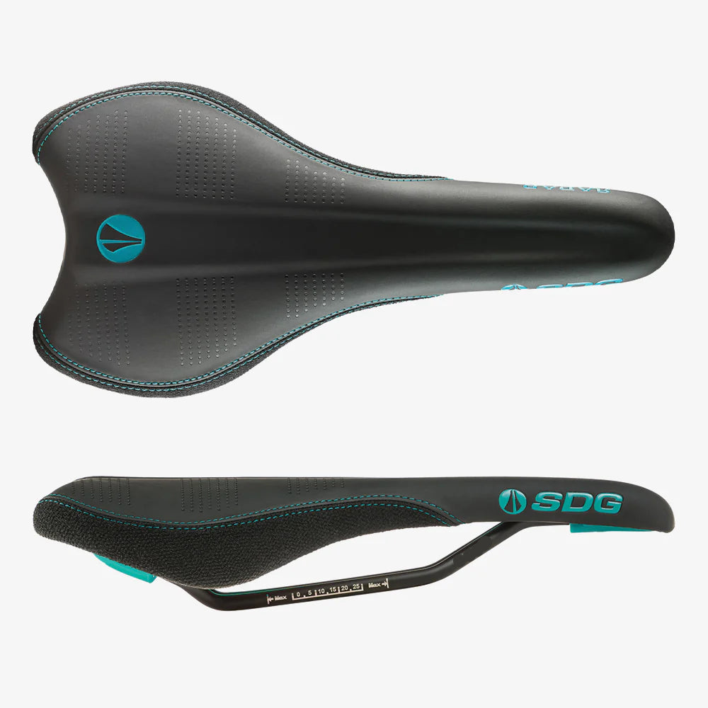 SDG RADAR MTN Rails Cr-Mo Saddle Preto/Turquesa