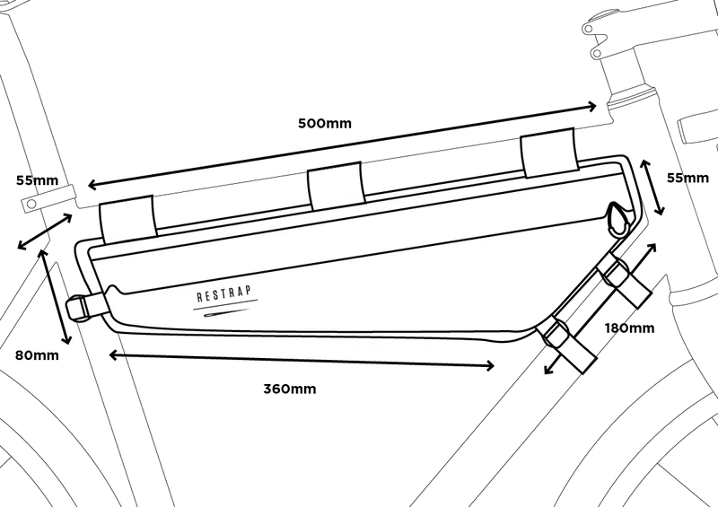 Saco para quadro de corrida RESTRAP GRANDE 4,5L Preto