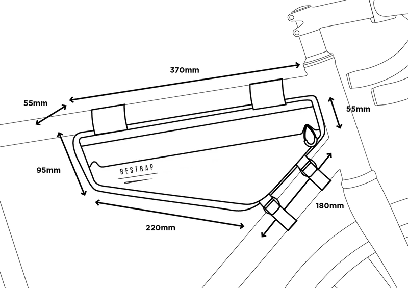 Saco para quadros de corrida RESTRAP SMALL 3 L Preto