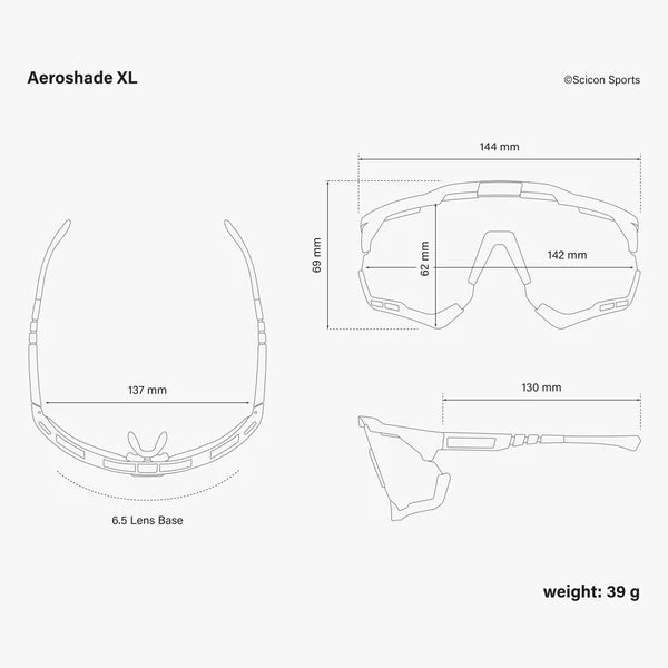 Óculos SCICON AEROSHADE XL Preto Iridium Vermelho