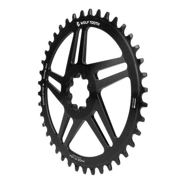 WOLF TOOTH DROP-STOP ST GRAVEL DM 8 Parafusos Sram Preto Mono