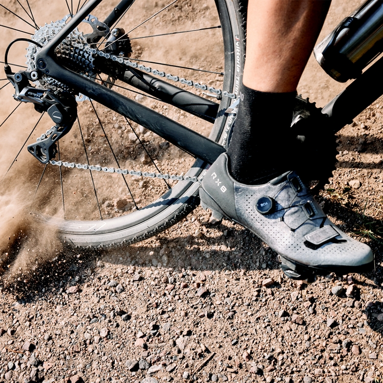 SHIMANO RX8 Sapatos de gravilha cinzentos