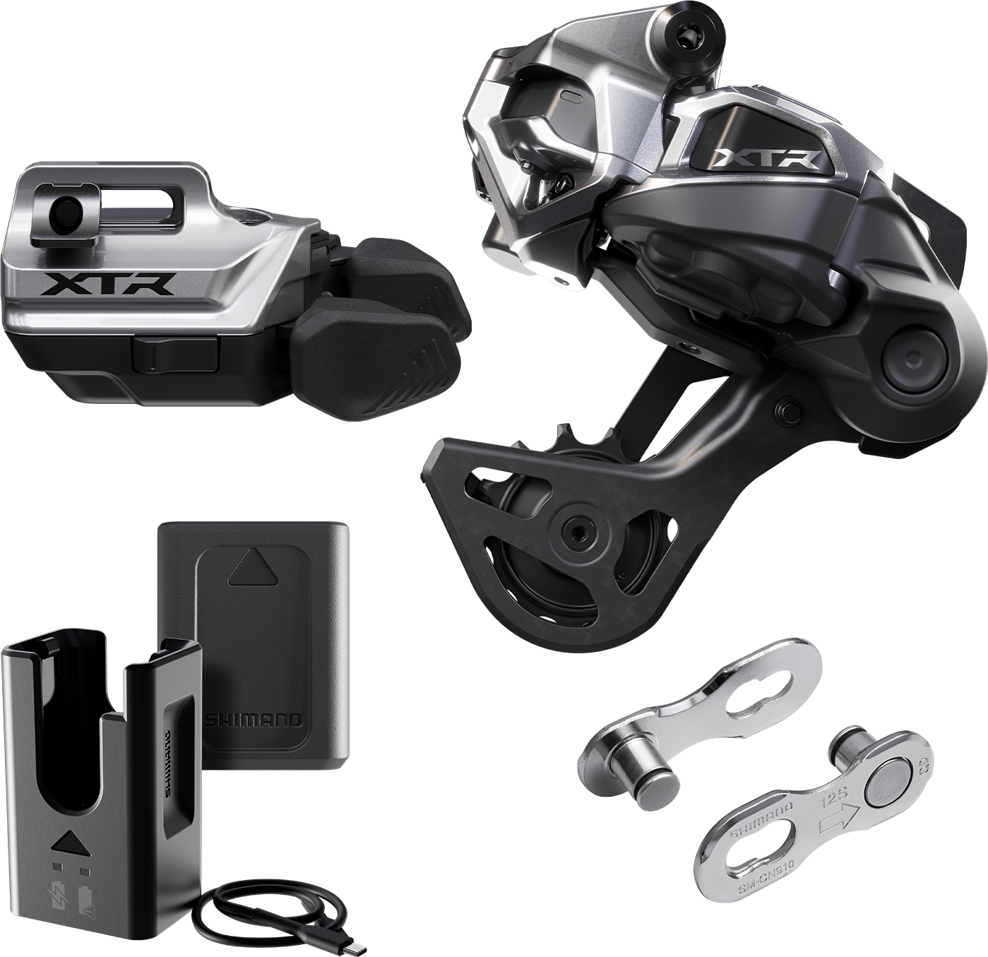 Kit de atualização SHIMANO XTR Di2 sem fios M9250-GS Montagem de alavanca de gaiola média