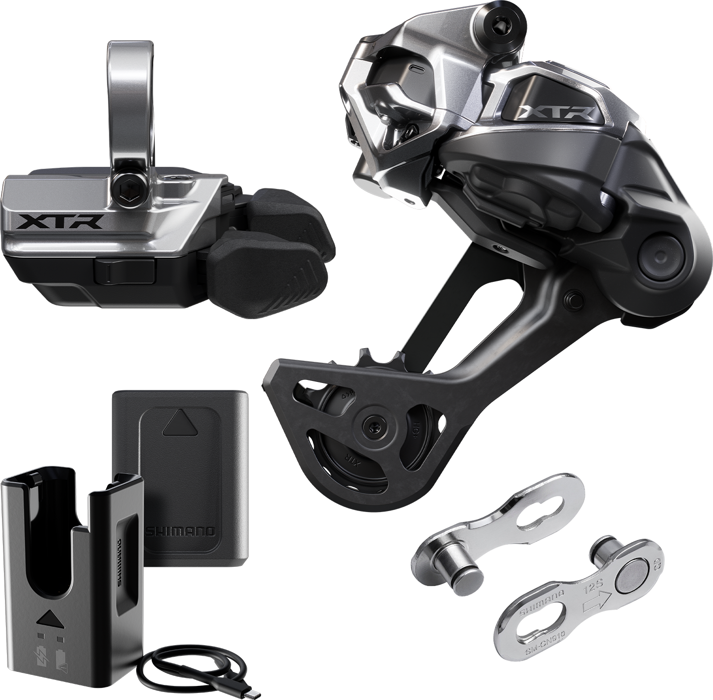 Kit de atualização SHIMANO XTR Di2 sem fios M9250-SGS Conjunto de colar de gaiola longa