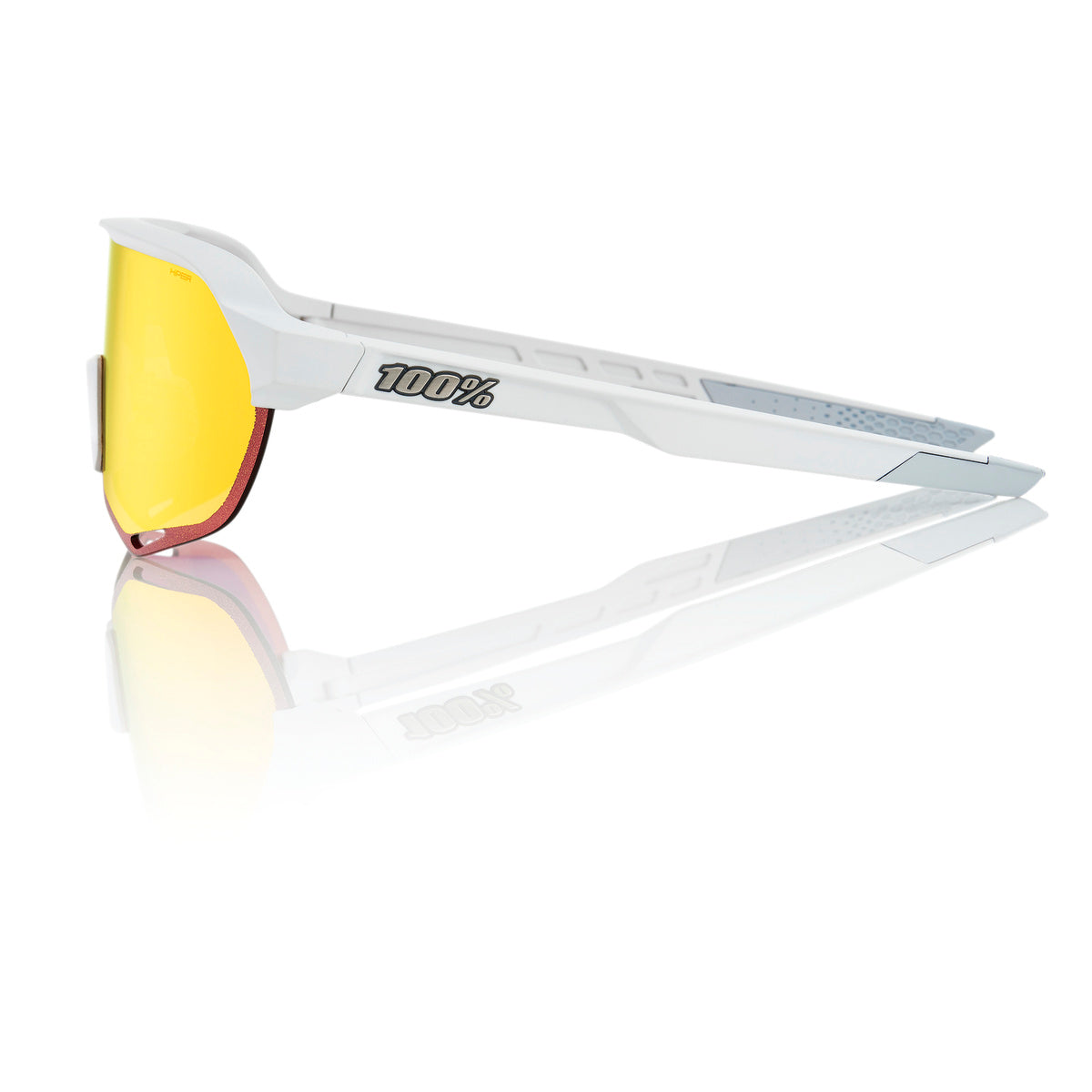 Óculos de sol 100% S2 Soft Tact Off White Hiper Multilayer Mirror Red