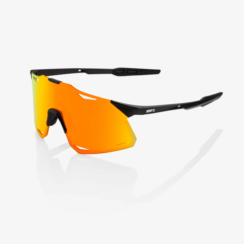 Óculos 100% HYPERCRAFT Preto Fosco Hiper Vermelho Espelhado