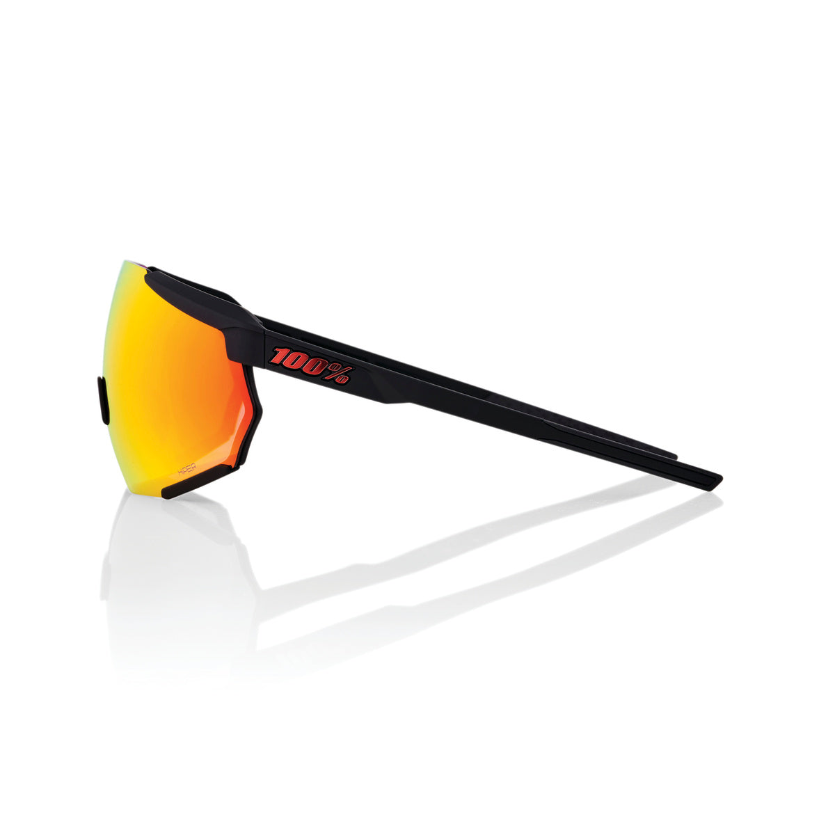 Óculos de proteção 100% RACETRAP 3.0 Soft Tact Preto Hiper Multilayer Mirror Red