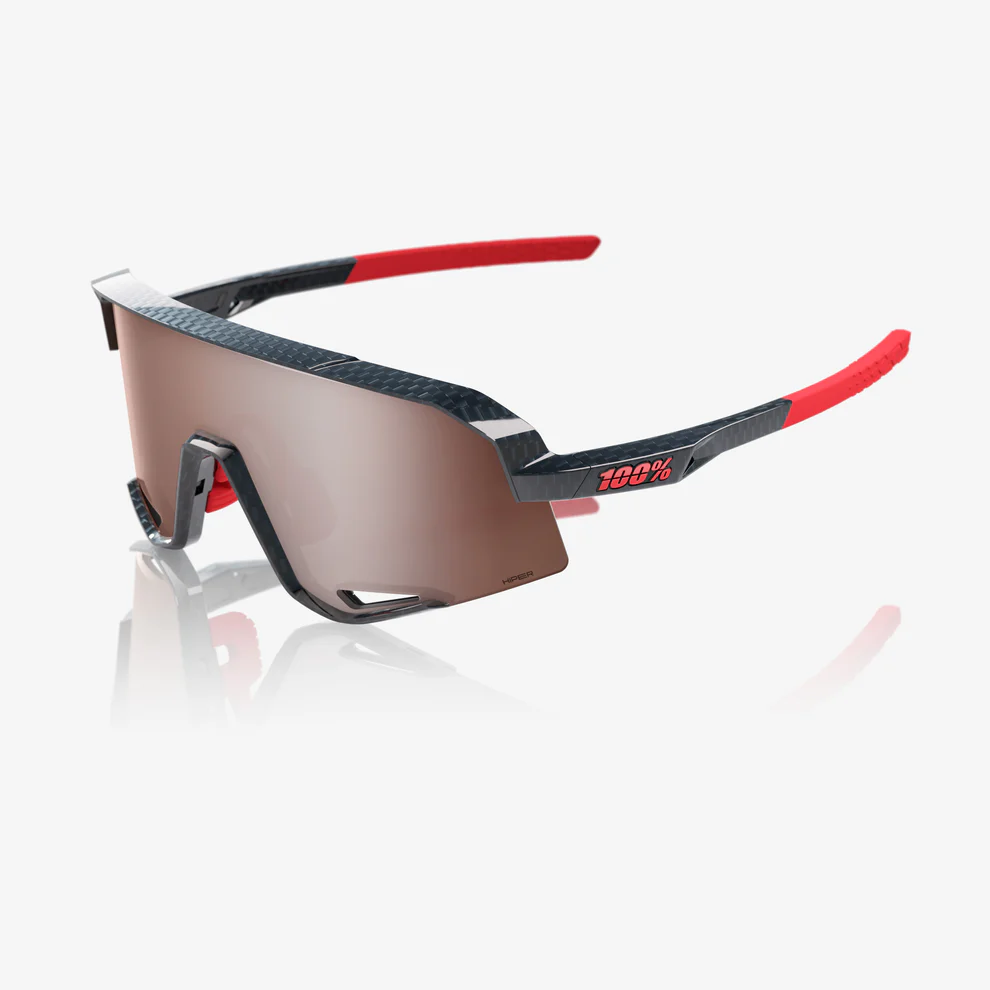 Óculos 100% SLENDALE Black Carbon Hiper Mirror Silver