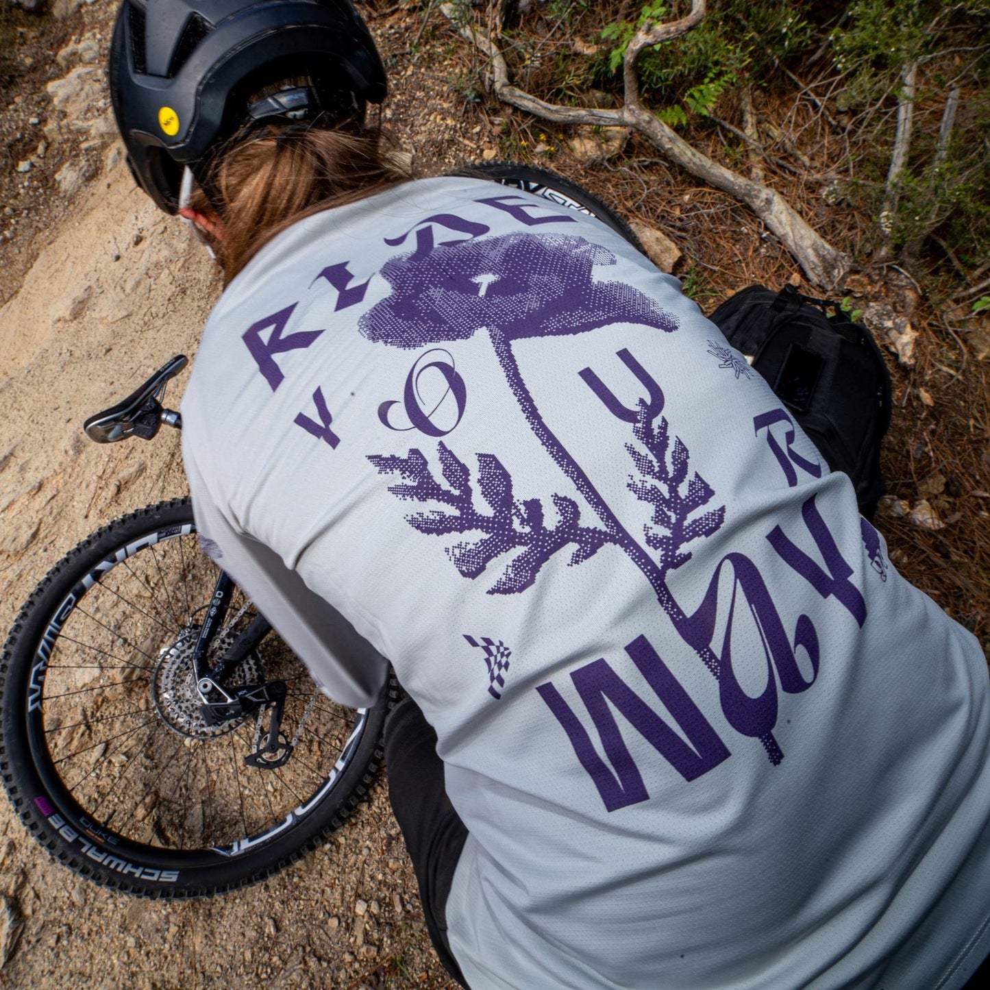 Camisola de manga comprida NORTHWAVE XTRAIL 2 para mulher Cinzento/Púrpura