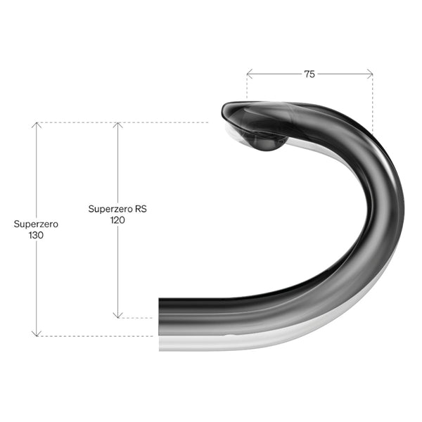 Guiador DEDA SUPERZERO CARBON RS com acabamento POB