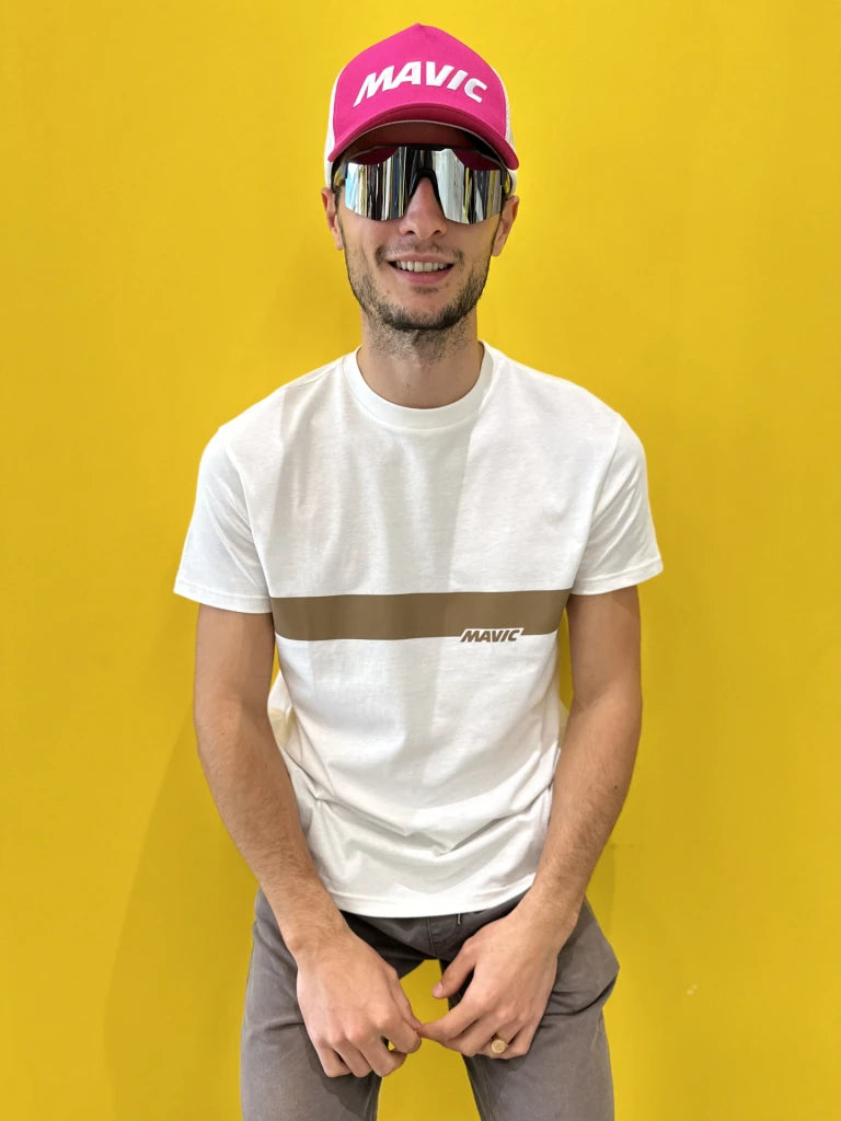 T-Shirt MAVIC CORPORATE STRIPE Branco