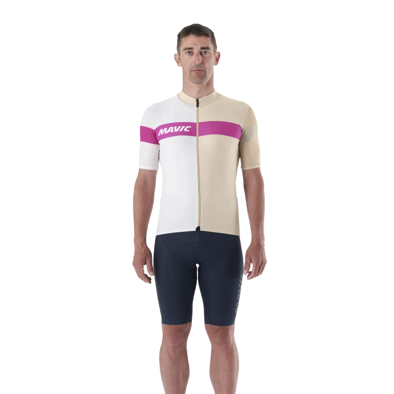 Maillot MAVIC KSYRIUM PRO Mangas Curtas Bege