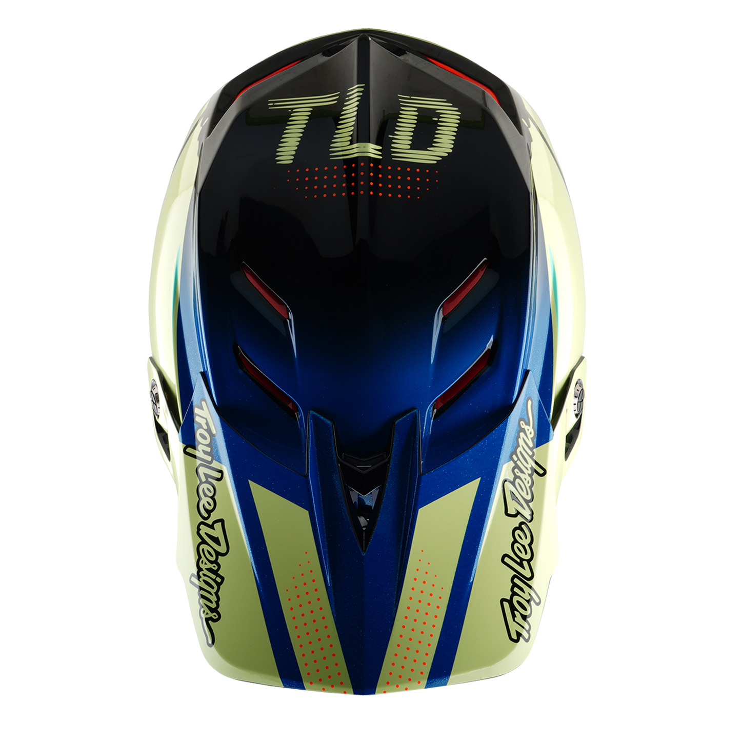 Capacete de BTT Troy Lee Designs D4 CARBON MIPS Drip Amarelo