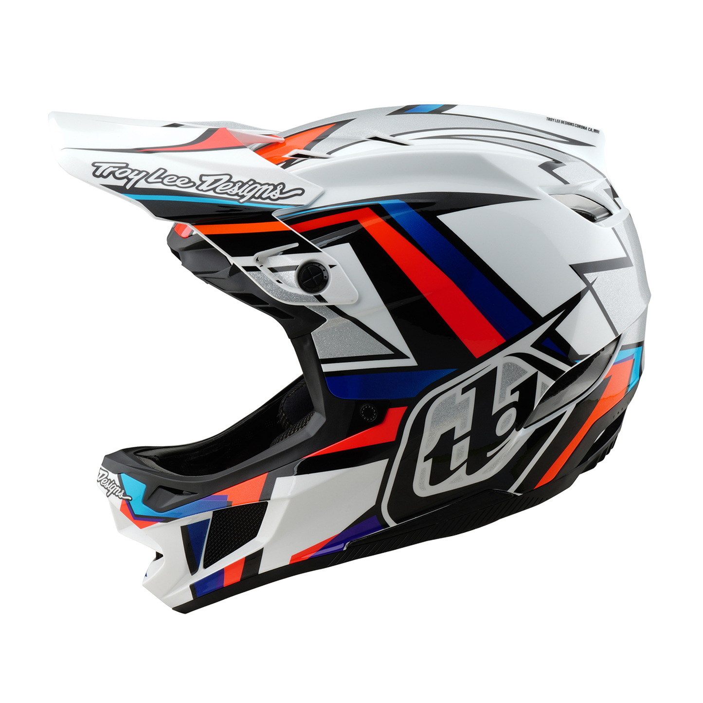 Capacete MTB TROY LEE DESIGNS D4 COMPOSITE FRAMES Branco/Cinza 2025