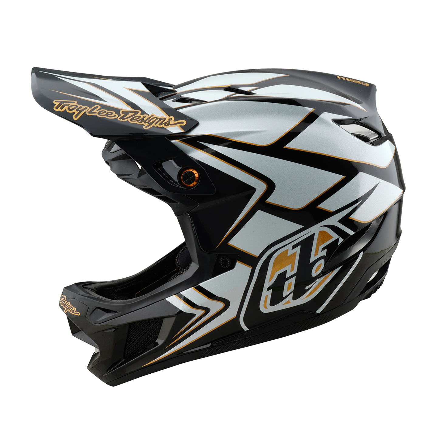 Capacete de BTT TROY LEE DESIGNS D4 COMPOSITE MIPS GHOSTWING Branco