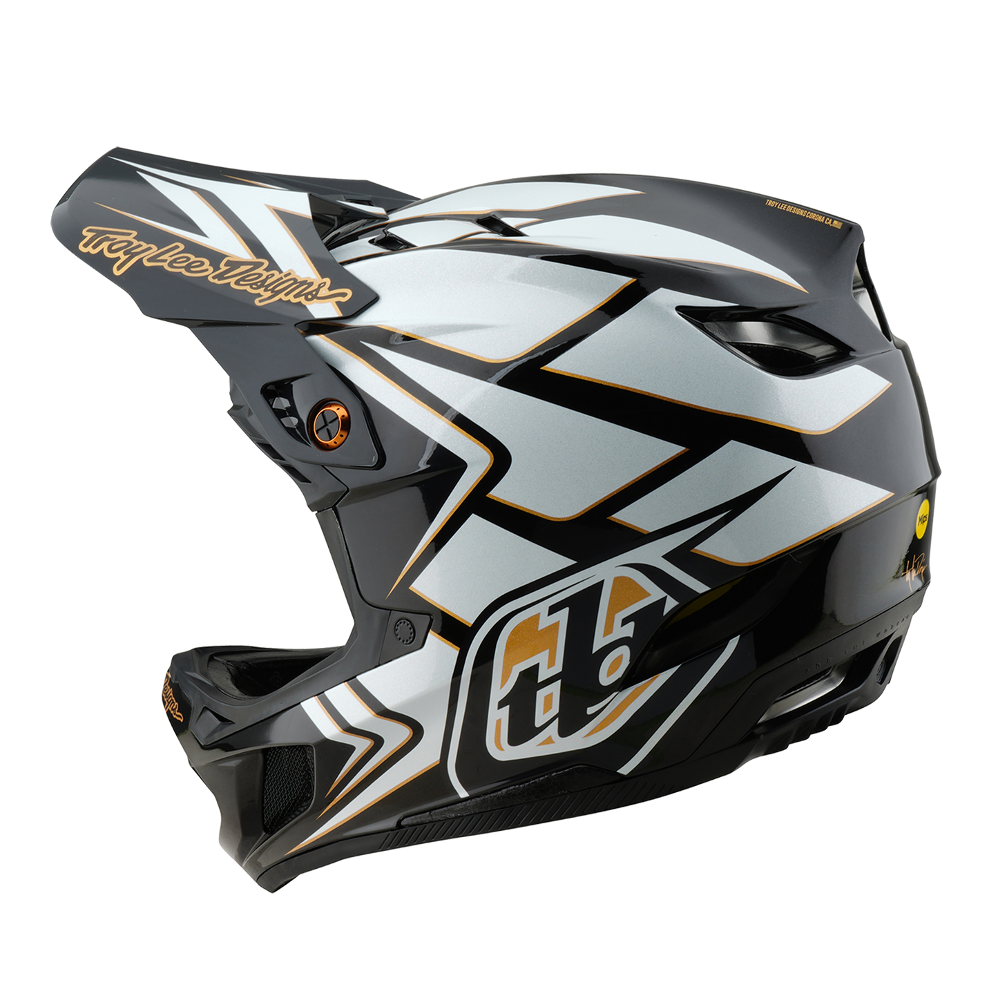 Capacete de BTT TROY LEE DESIGNS D4 COMPOSITE MIPS GHOSTWING Branco