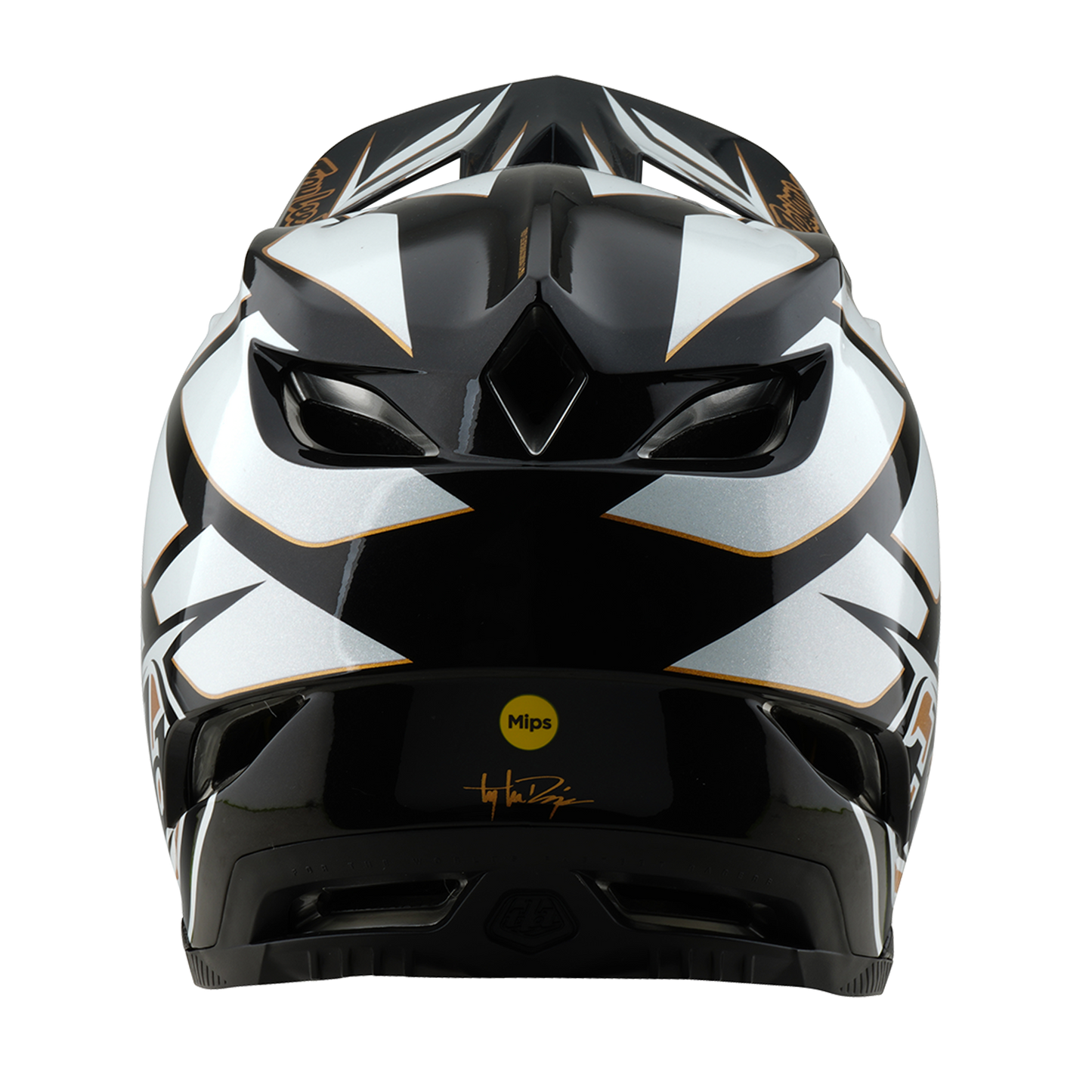 Capacete de BTT TROY LEE DESIGNS D4 COMPOSITE MIPS GHOSTWING Branco