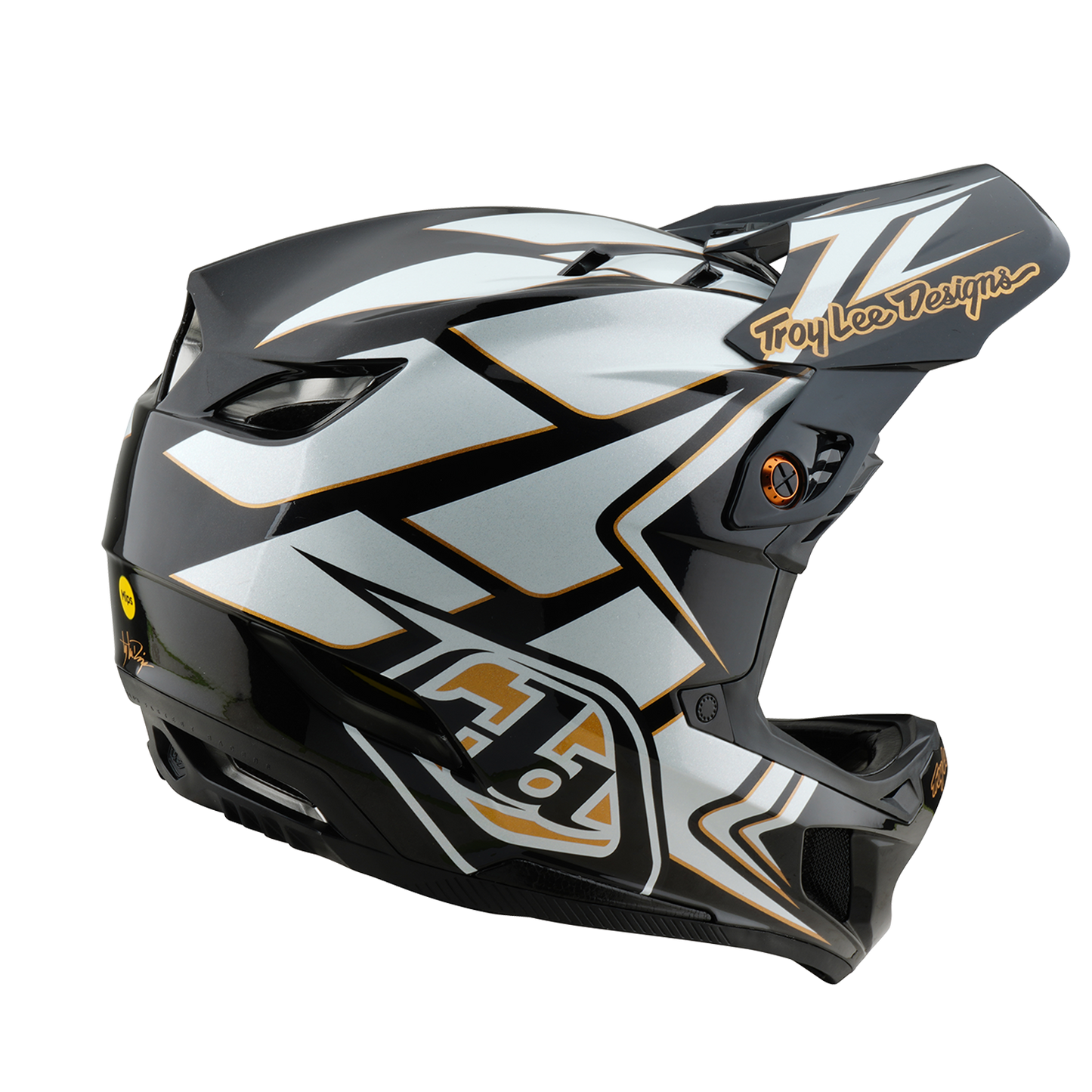 Capacete de BTT TROY LEE DESIGNS D4 COMPOSITE MIPS GHOSTWING Branco