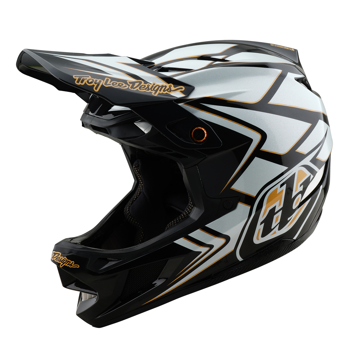 Capacete de BTT TROY LEE DESIGNS D4 COMPOSITE MIPS GHOSTWING Branco