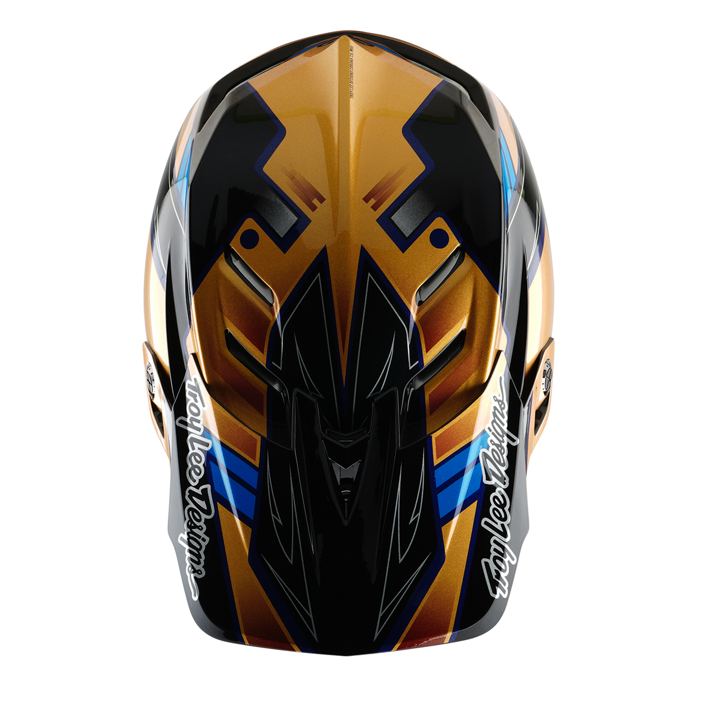 Capacete de BTT TROY LEE DESIGNS D4 COMPOSITE MIPS ROYALTY Preto/Dourado