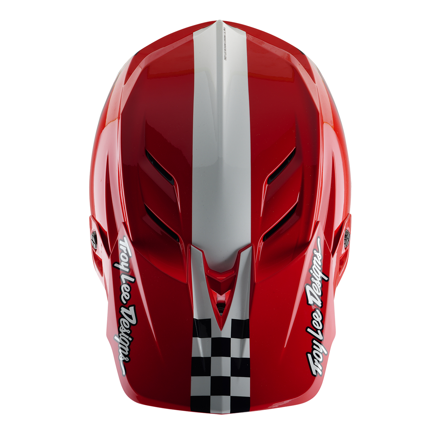 Capacete de BTT TROY LEE DESIGNS D4 POLYACRYLITE FIFTY 50 Branco/Vermelho 2025