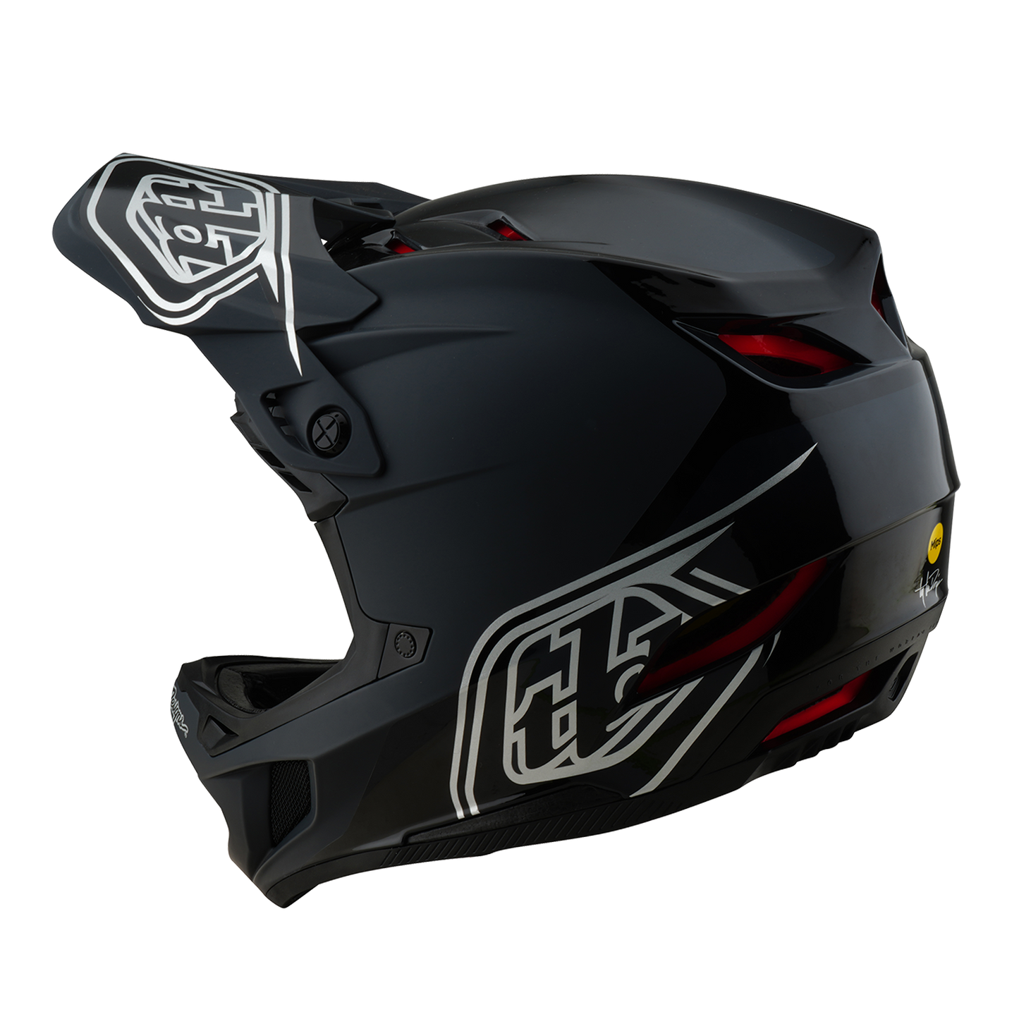 Capacete de BTT TROY LEE DESIGNS D4 POLYACRYLITE SHADOW Preto 2025