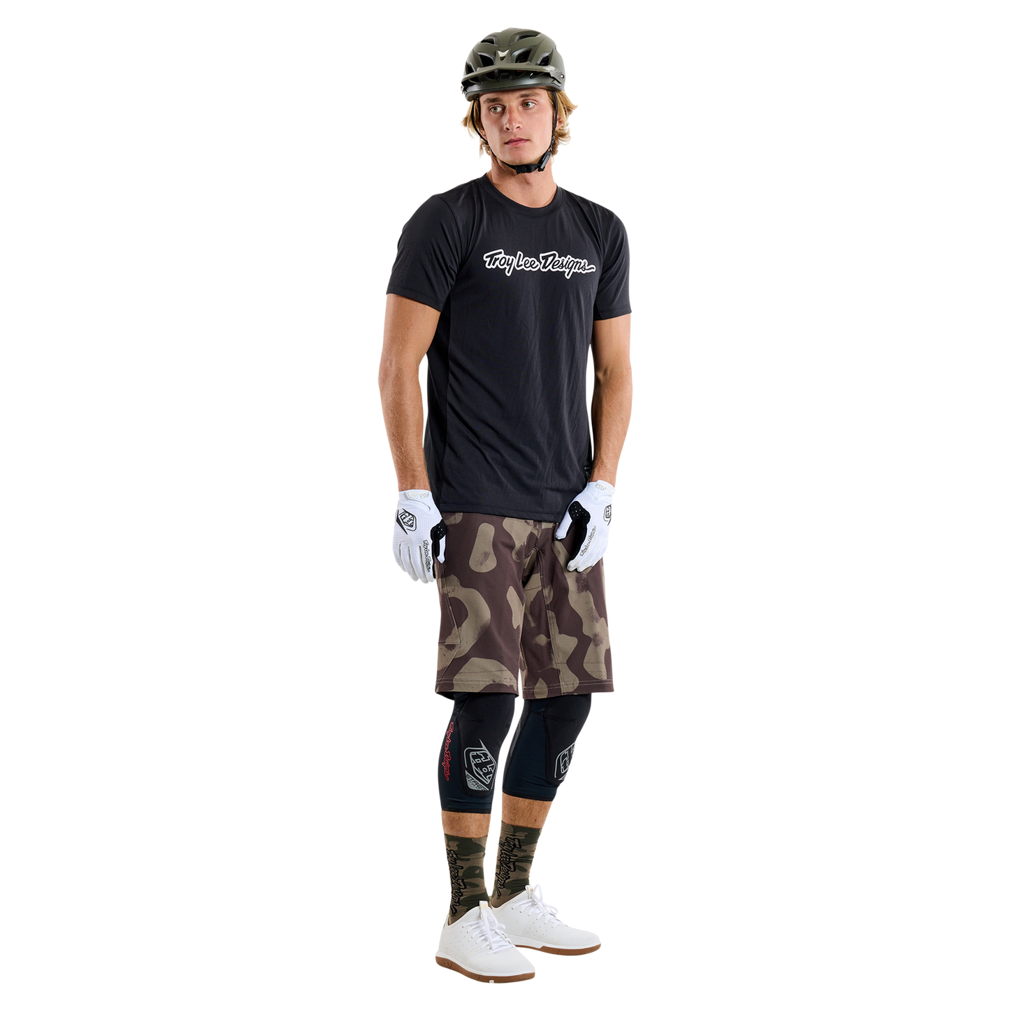 TROY LEE DESIGNS SKYLINE RIDE TEE SIGNATURE Jersey Manga curta Preto 2025
