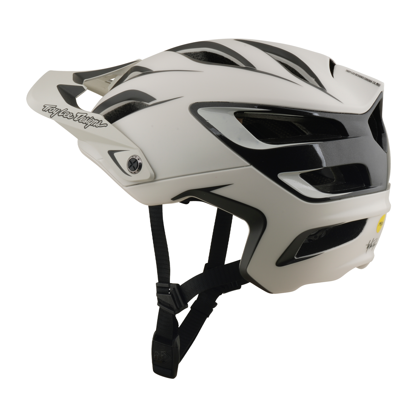 Capacete de BTT TROY LEE DESIGNS A3 MIPS UNO PUMICE Branco