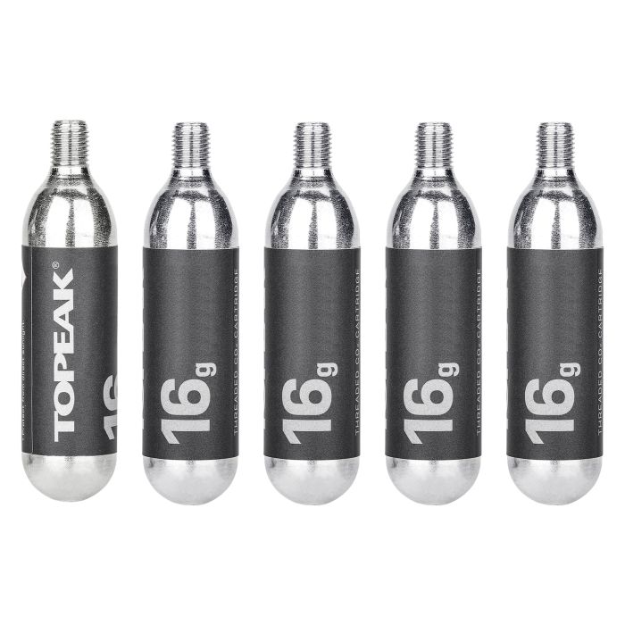 Cartuchos de CO2 TOPEAK com rosca 16g (5 peças)