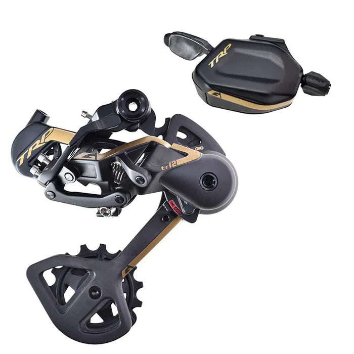 Kit de mudanças e desviadores TRP DH12 12V Preto/Dourado