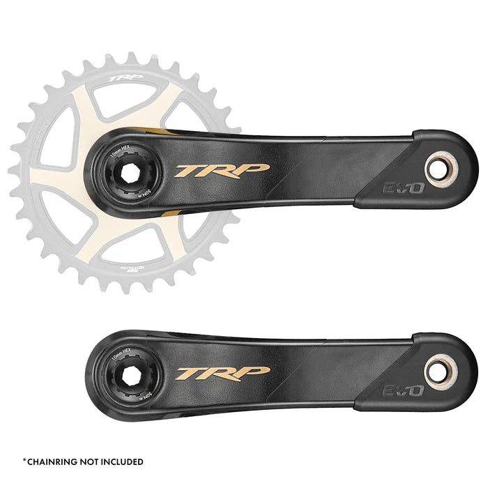 Pedaleira de carbono TRP EVO 12 M9050 Preto/Dourado