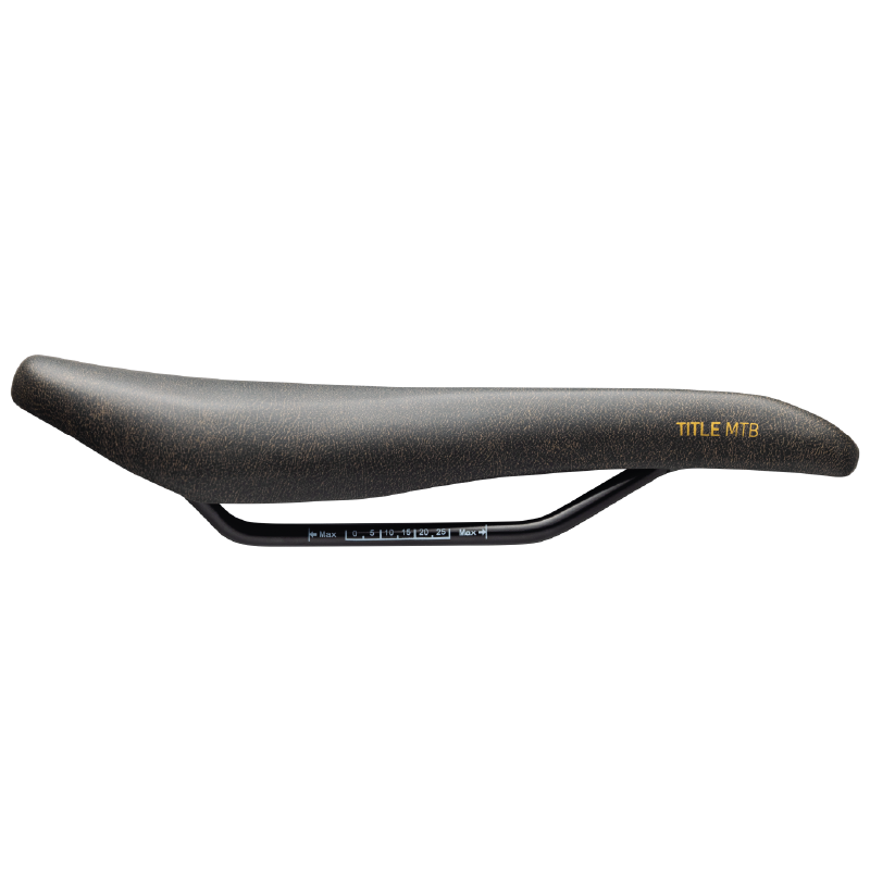 Selle Title MS2 noir et or, vue de profil