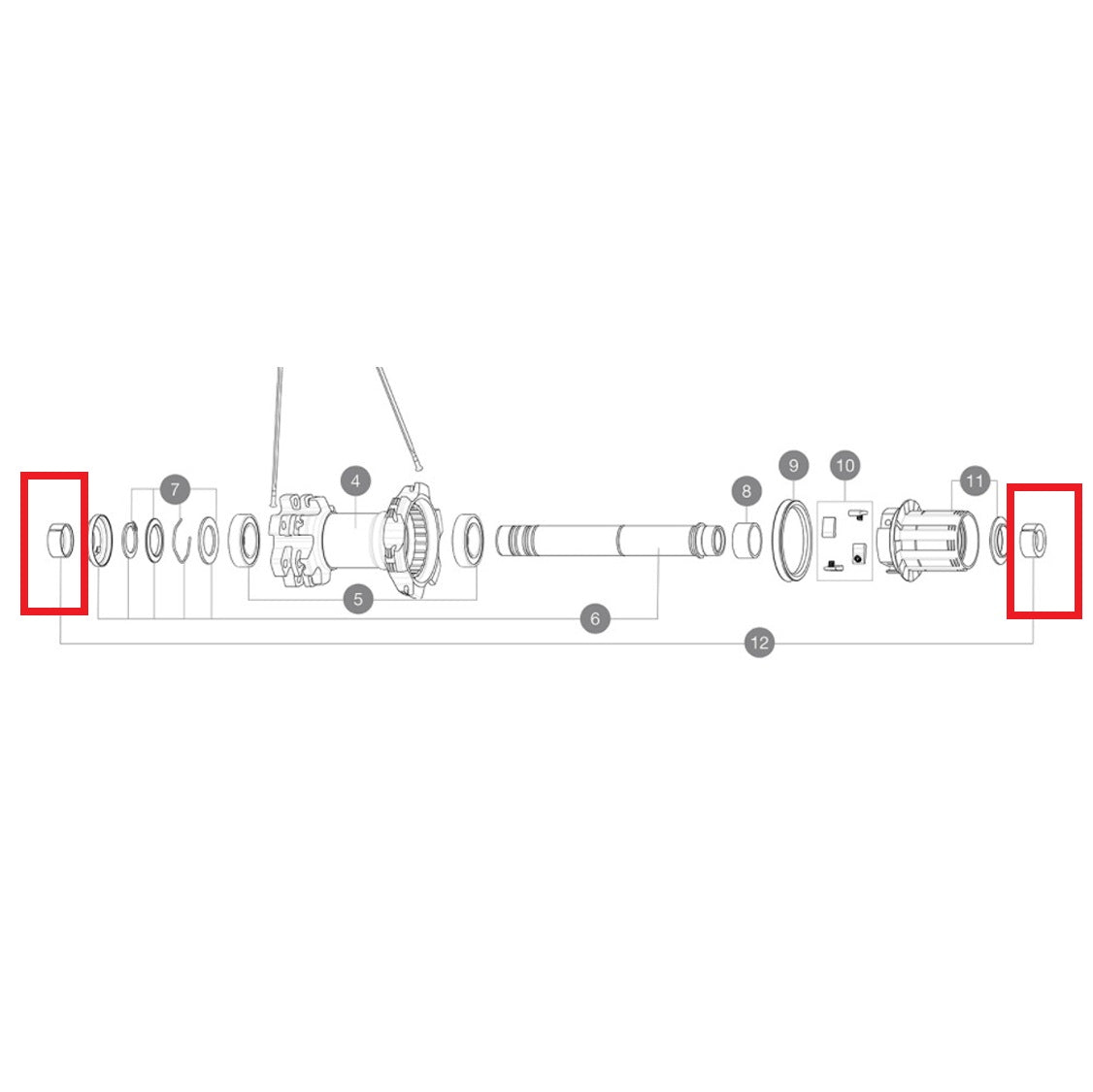 SUPORTE DO EIXO TRASEIRO AUTO-AJUSTÁVEL MAVIC YELL BOOST 148MM